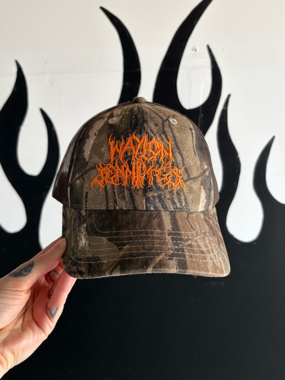 Waylon Jennings Orange and Camo